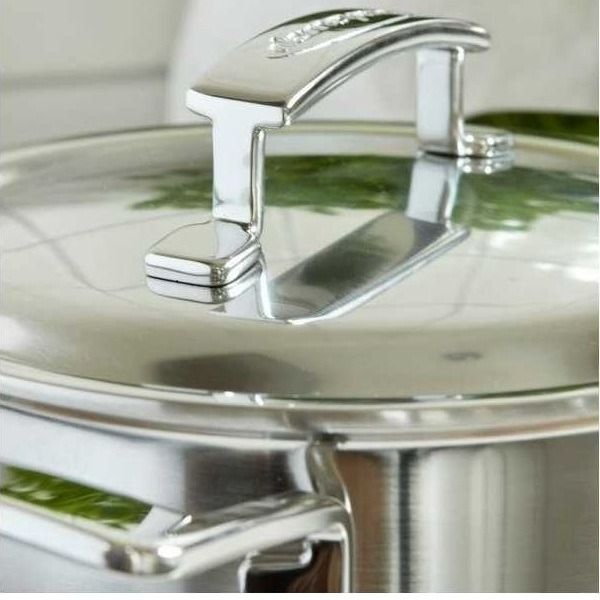 Silver 7 Soeppot 24 cm met dubbelwandig deksel