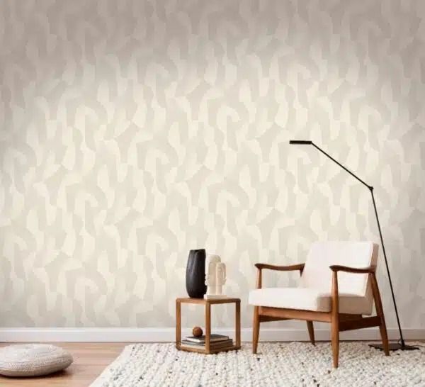 Vlies behang met abstracte vlakverdeling