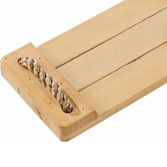 Schommelzitje hardhout, geniet, PP-touw bruin diameter 10mm, lengte touw 2,00m, dikte 12mm