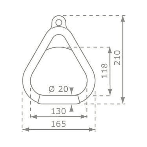 Ringenset geel, kunststof PP touw bruin 10mm, lengte touw 1,55m