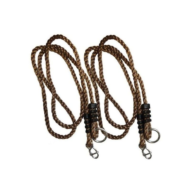 Touwenset, verstelbare PP-touw bruin diameter 10mm