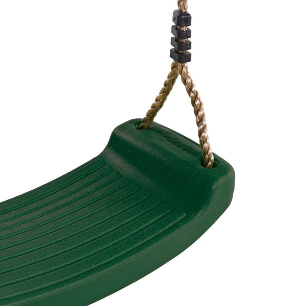 Schommelzitje groen kunststof, PP-touw bruin diameter 10mm, lengte touw 2,00m