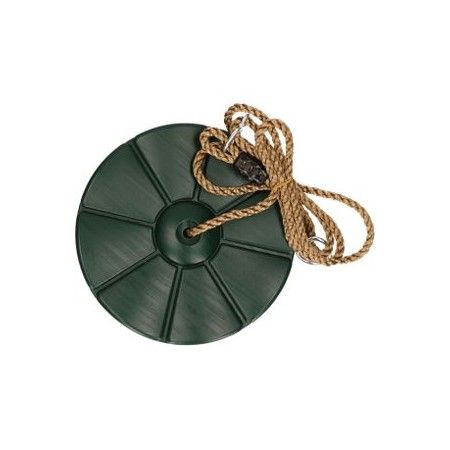 Schommeldisk in kunststof, PP-touw bruin diameter 10mm, lengte touw 2,00m