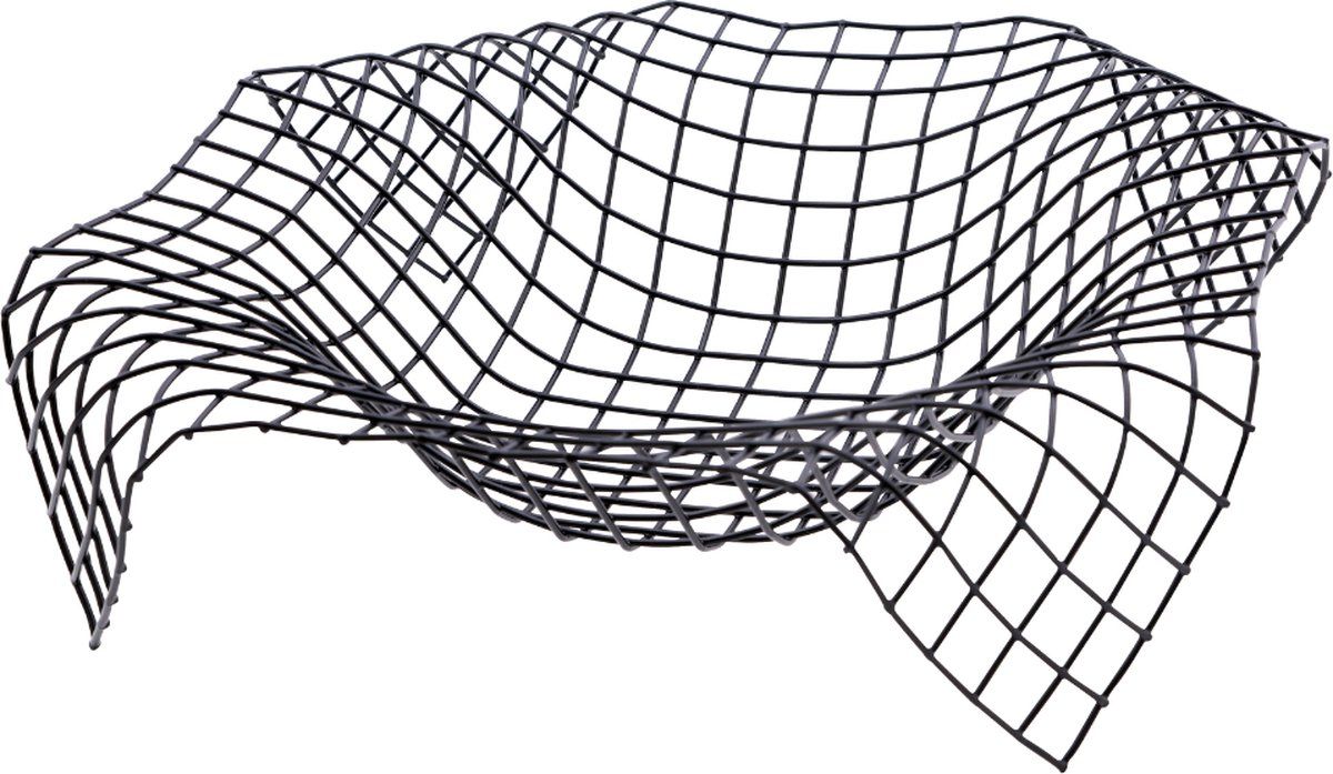 Wire Envelope mand zwart 34x34x8.5cm