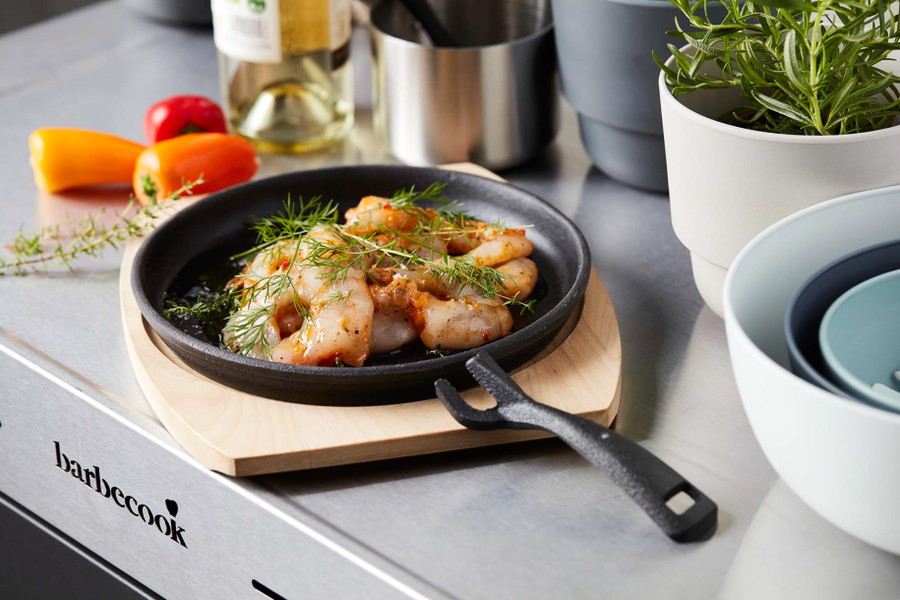 Grillpan met onderlegger