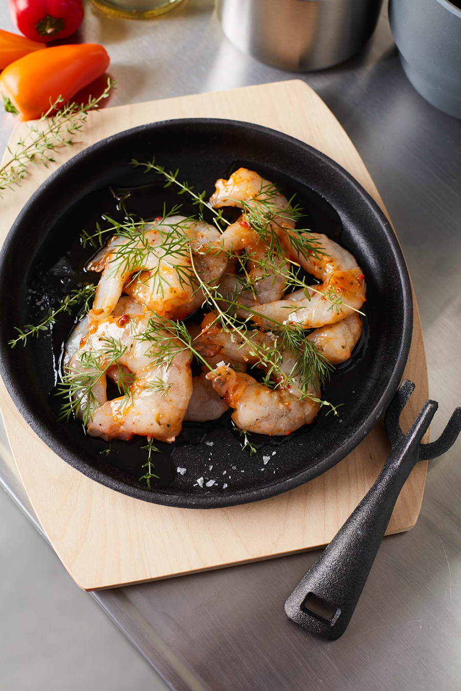Grillpan met onderlegger
