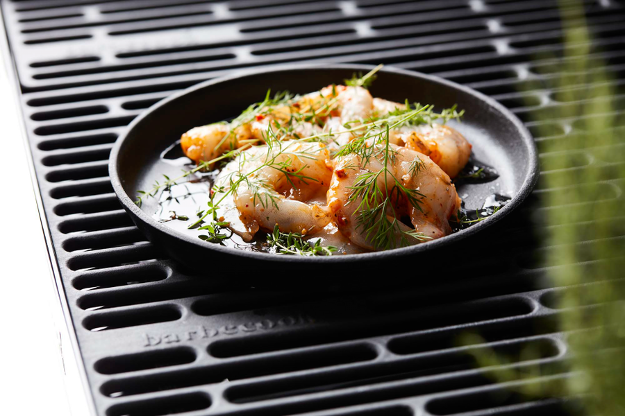 Grillpan met onderlegger