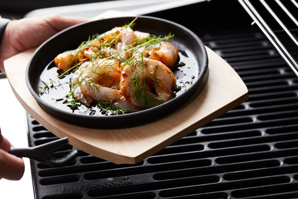 Grillpan met onderlegger