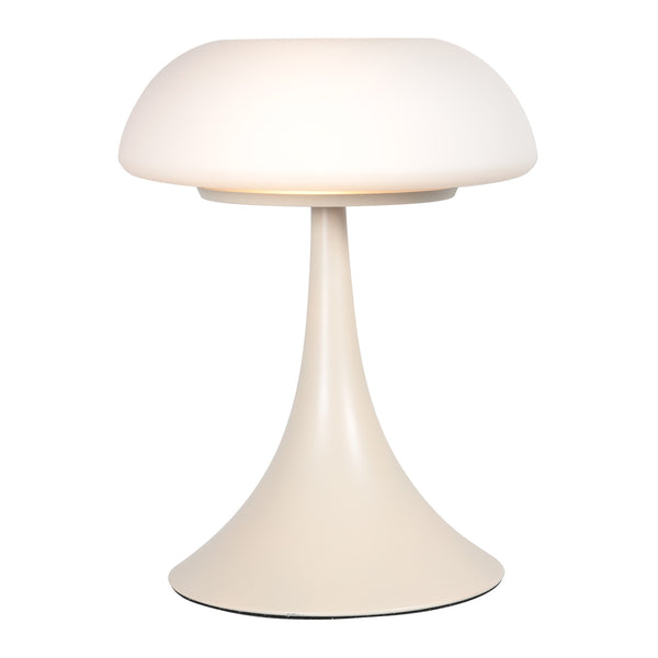 Crème tafellamp ancilla 5557cr met mat wit glazen kap