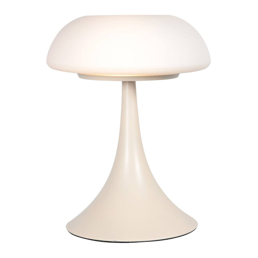 Crème tafellamp ancilla 5557cr met mat wit glazen kap