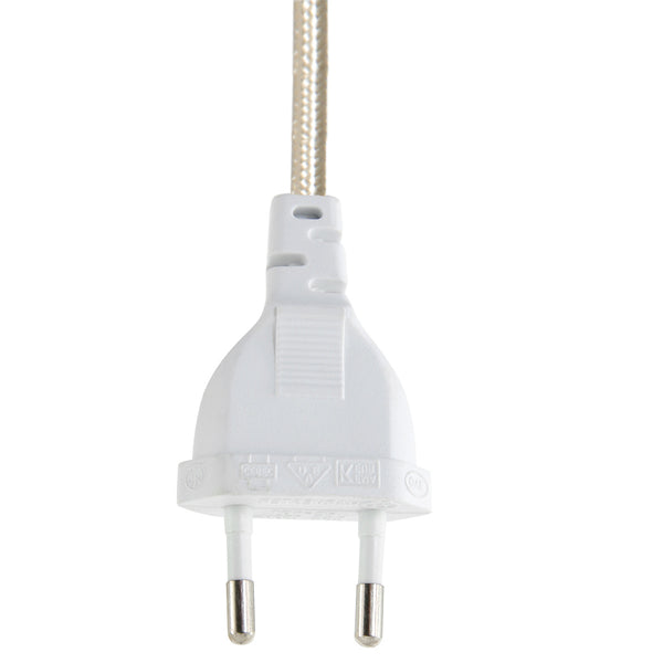 Crème tafellamp ancilla 5557cr met mat wit glazen kap