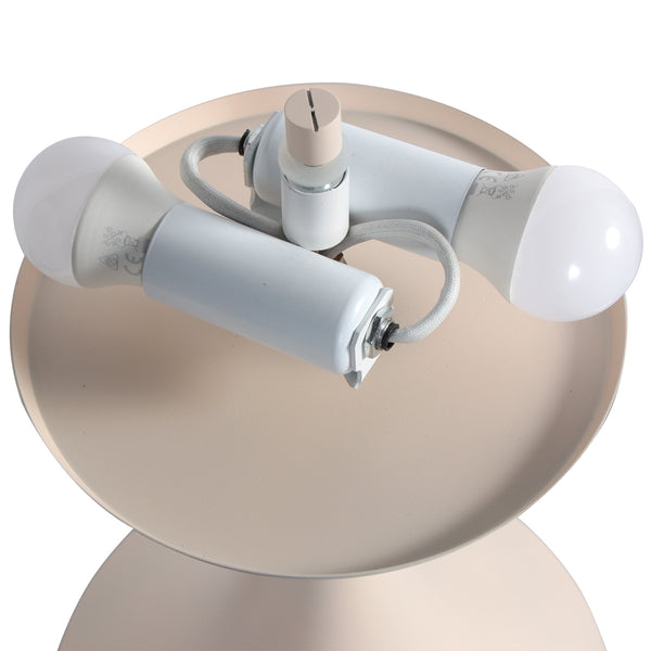 Crème tafellamp ancilla 5557cr met mat wit glazen kap