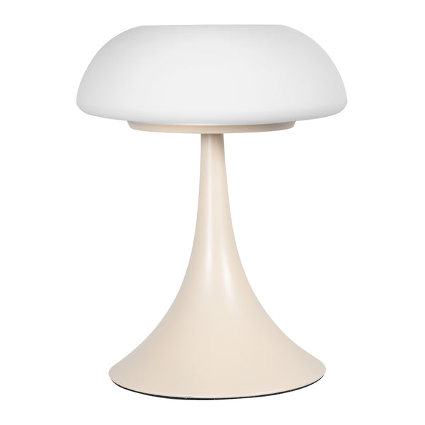 Crème tafellamp ancilla 5557cr met mat wit glazen kap