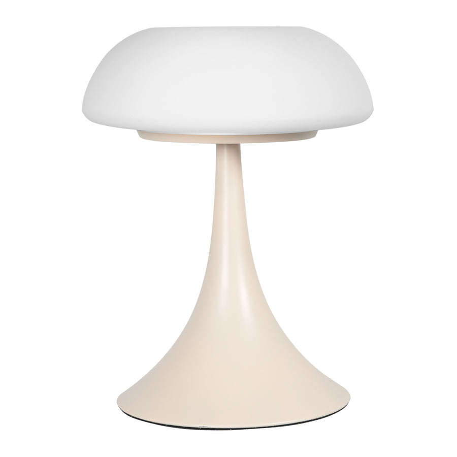 Crème tafellamp ancilla 5557cr met mat wit glazen kap