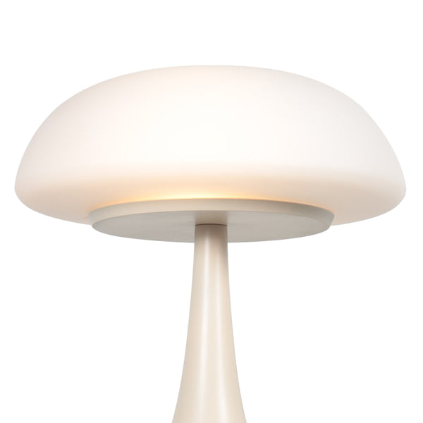 Crème tafellamp ancilla 5557cr met mat wit glazen kap