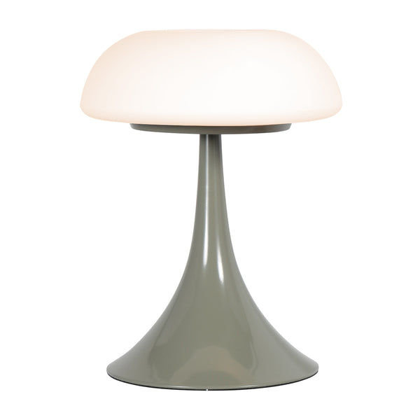 Groene tafellamp ancilla 5557g met mat wit glazen kap