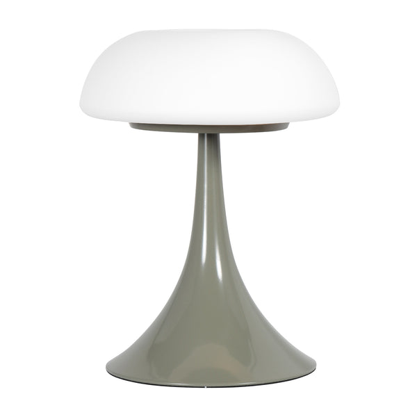 Groene tafellamp ancilla 5557g met mat wit glazen kap
