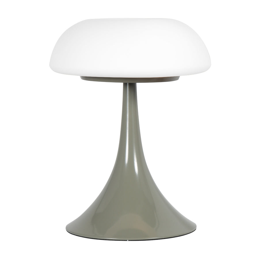 Groene tafellamp ancilla 5557g met mat wit glazen kap