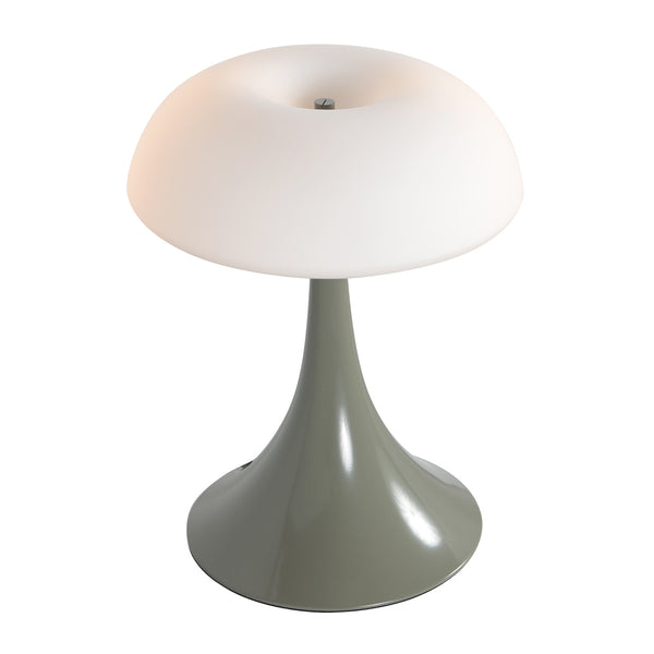 Groene tafellamp ancilla 5557g met mat wit glazen kap