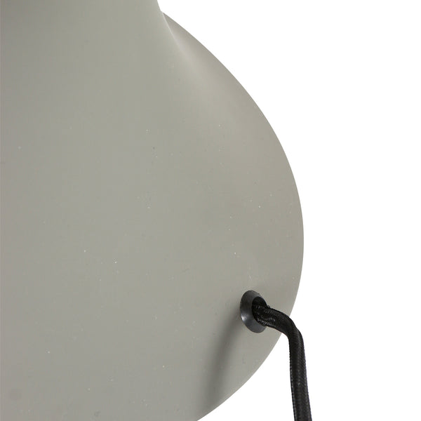 Grijze tafellamp ancilla 5557gr met mat wit glazen kap
