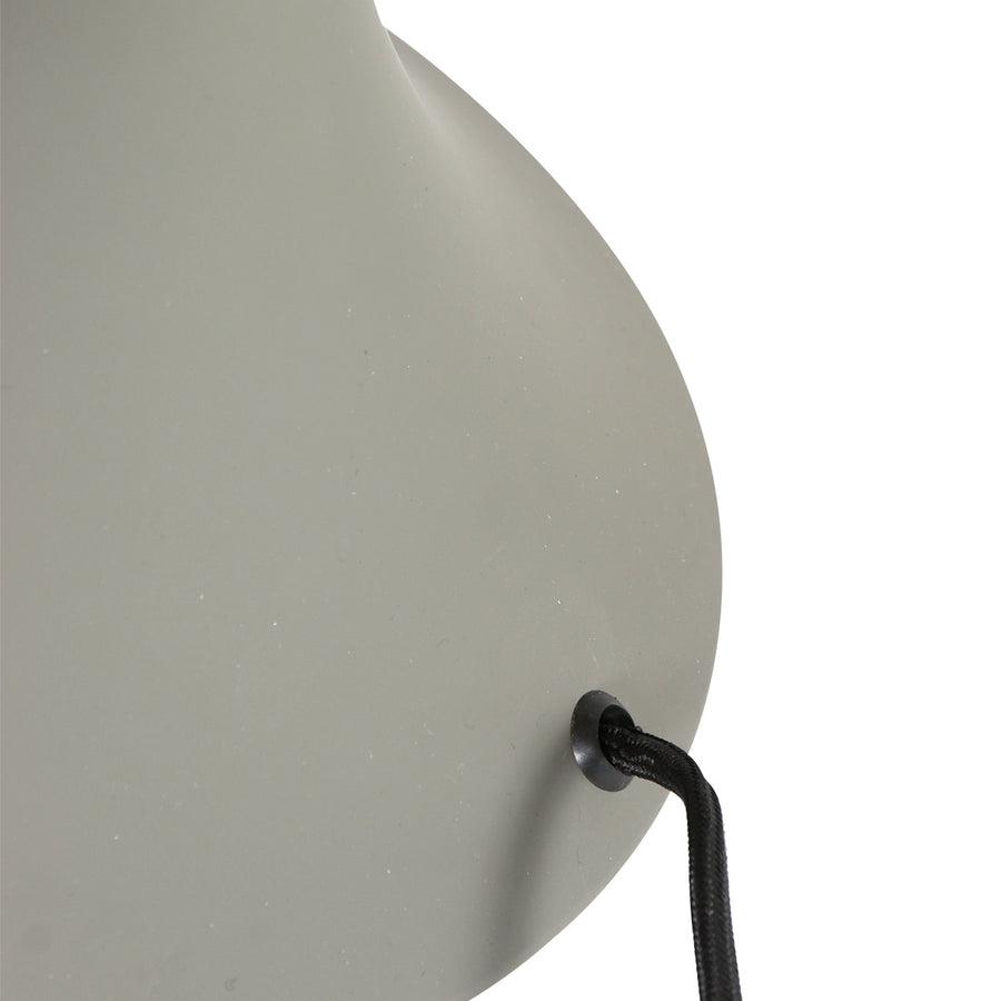 Grijze tafellamp ancilla 5557gr met mat wit glazen kap