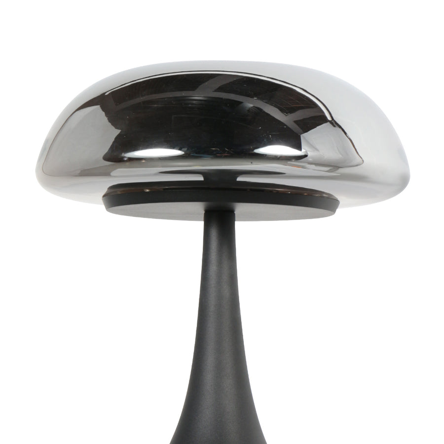 Zwarte tafellamp ancilla 5557zw met smoke glas