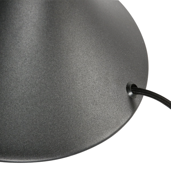 Zwarte tafellamp ancilla 5557zw met smoke glas