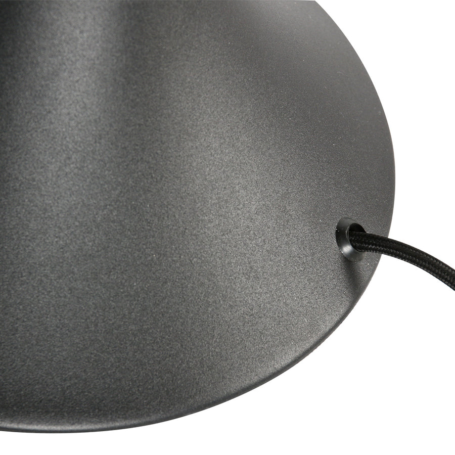 Zwarte tafellamp ancilla 5557zw met smoke glas