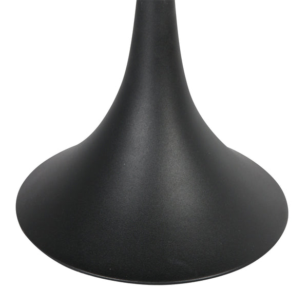 Zwarte tafellamp ancilla 5557zw met smoke glas