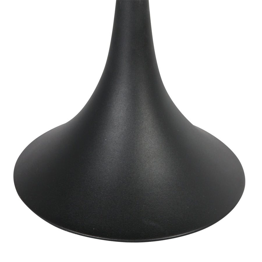 Zwarte tafellamp ancilla 5557zw met smoke glas