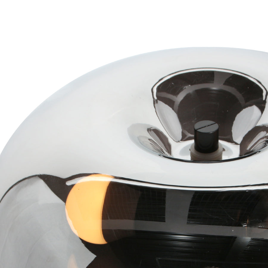 Zwarte tafellamp ancilla 5557zw met smoke glas