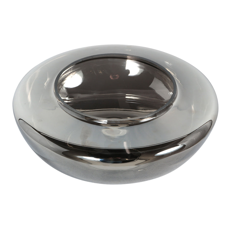 Zwarte tafellamp ancilla 5557zw met smoke glas
