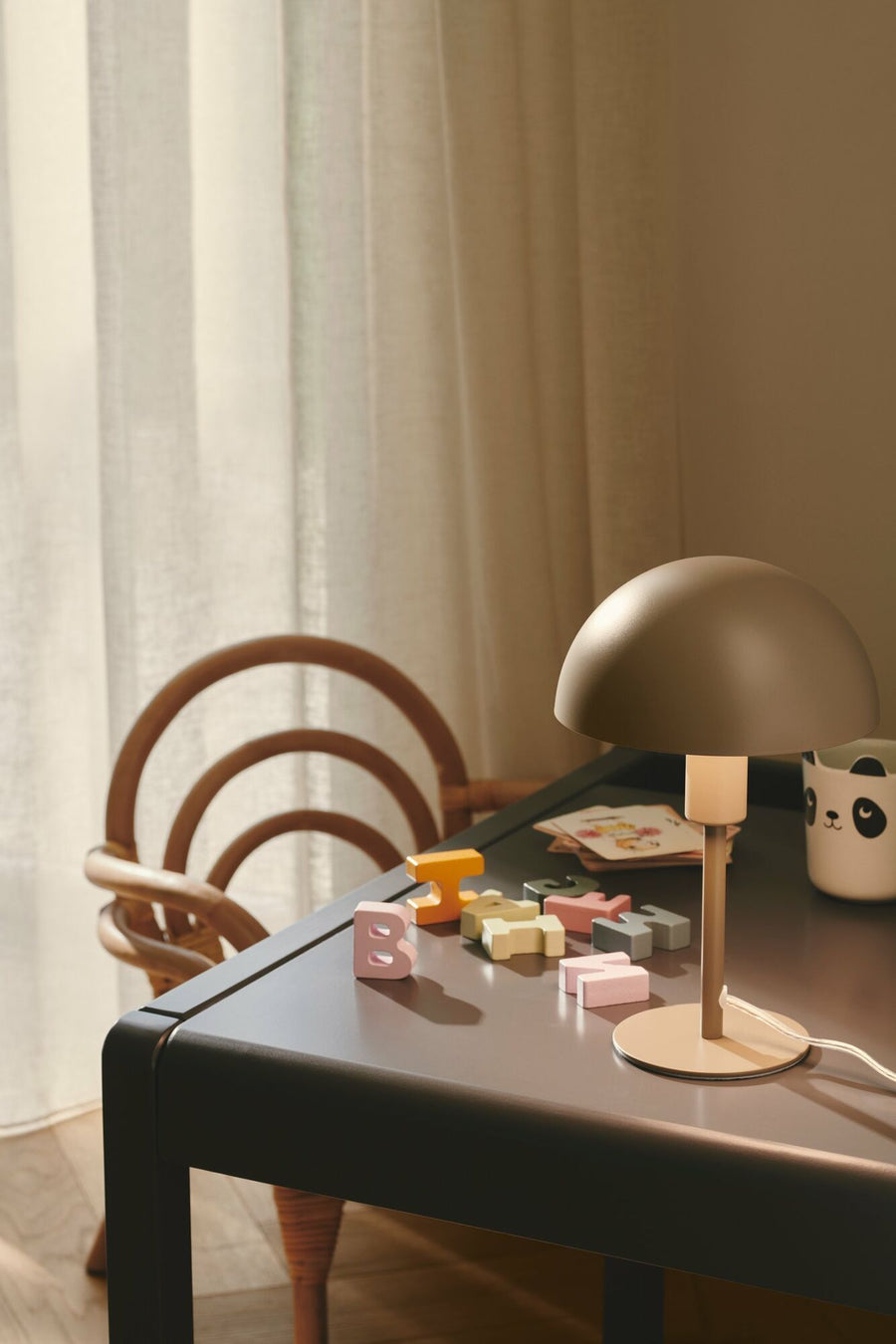 Ellen Mini Table lamp Light brown E14