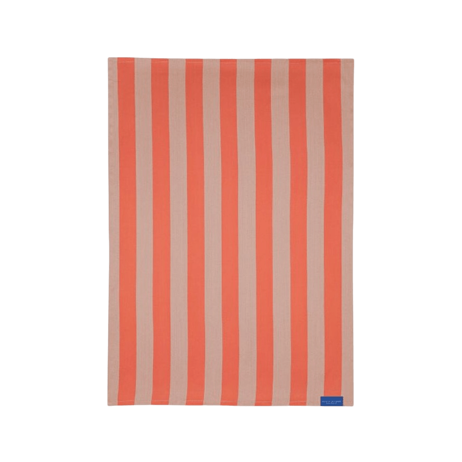 STRIPES tea towel orange-sand -wide stripe
