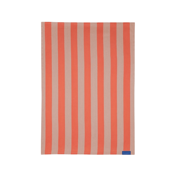 STRIPES tea towel orange-sand -wide stripe