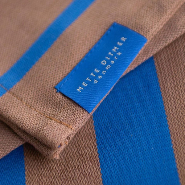 STRIPES tea towel blue-brown-wide stripe