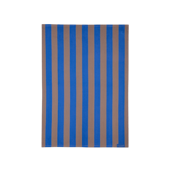 STRIPES tea towel blue-brown-wide stripe