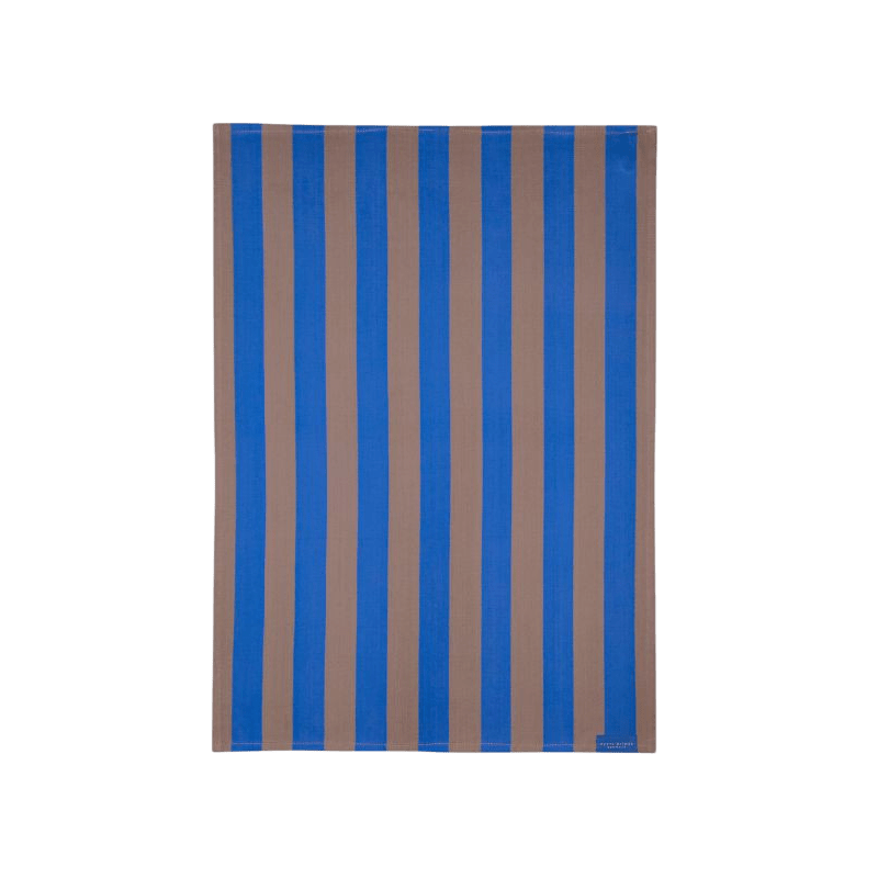STRIPES tea towel blue-brown-wide stripe