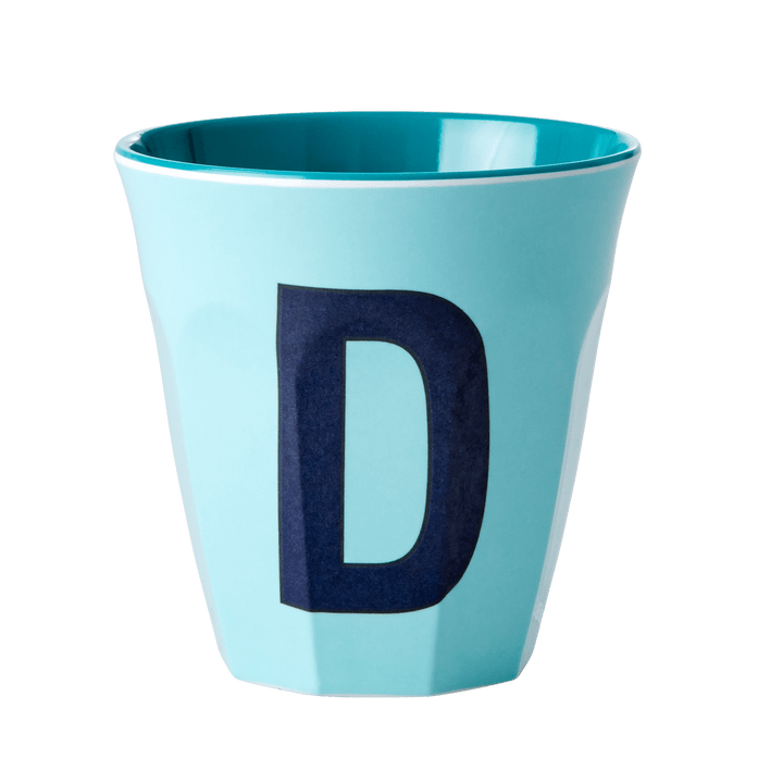 Melamine Cup with the Letter D - Mint - Medium - 250 ml