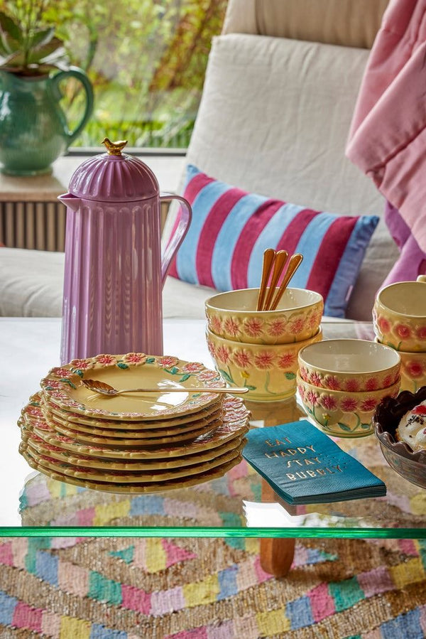 Thermo with Gold Bird on Lid - Lavender - 1 L