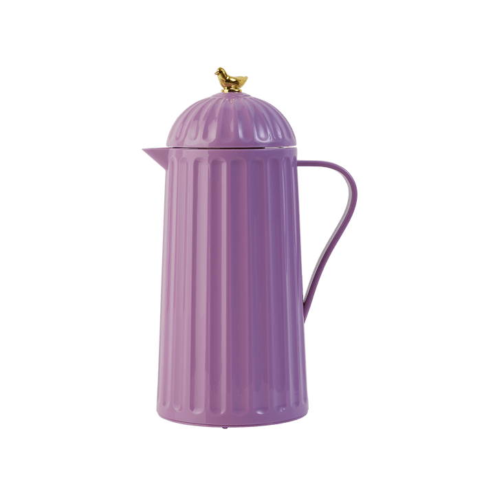 Thermo with Gold Bird on Lid - Lavender - 1 L