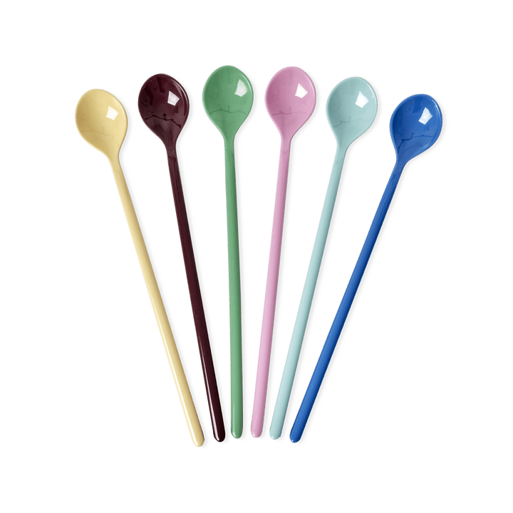 Melamine Latte Spoons in Asst. Show Your True Colors - Set of 6