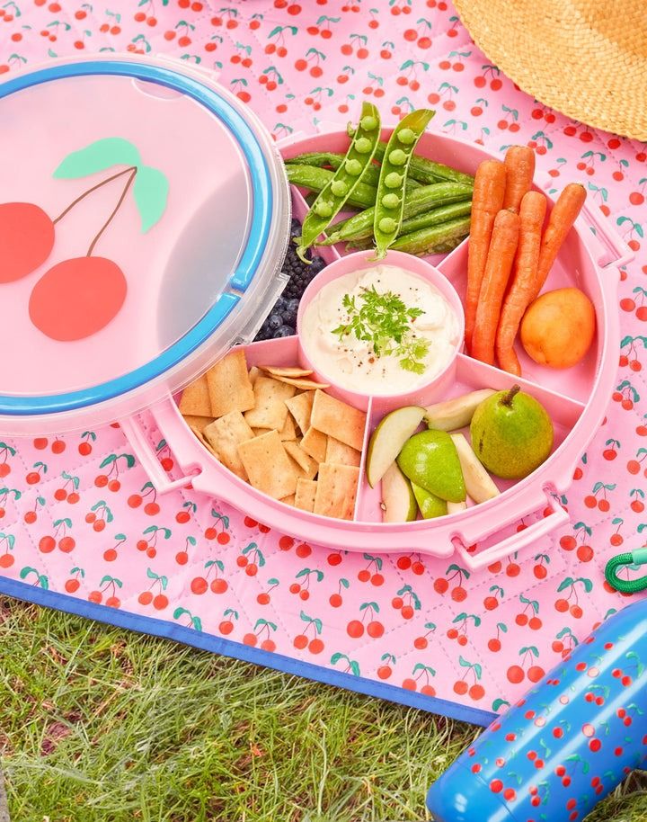 Serving Tray with Handle in Pink