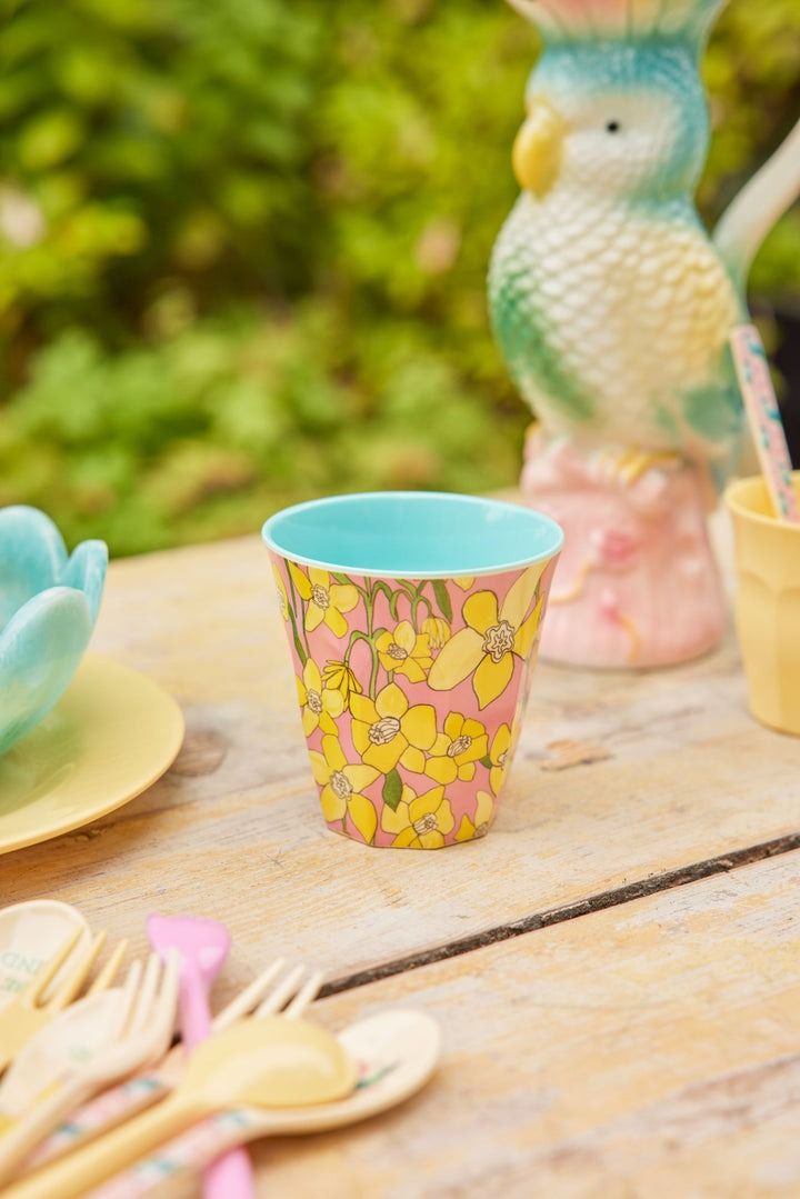 Melamine Cup with Daffodils Print - Medium - 250 ml