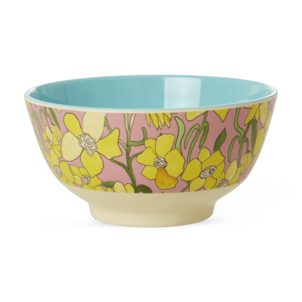 Melamine Bowl with Daffodils Print - Medium - 700 ml