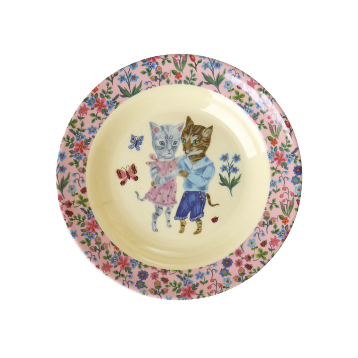 Melamine Kids Bowl with Nathalie L'ete Print - Pink - 250 ml