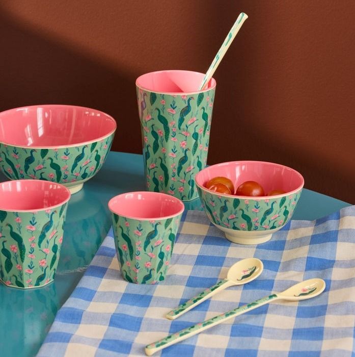 Melamine Bowl with Peacock Power Print - Small - 300 ml