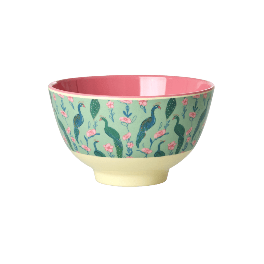 Melamine Bowl with Peacock Power Print - Small - 300 ml