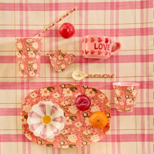 Melamine Cup with Alison Flower Print - Medium - 250 ml
