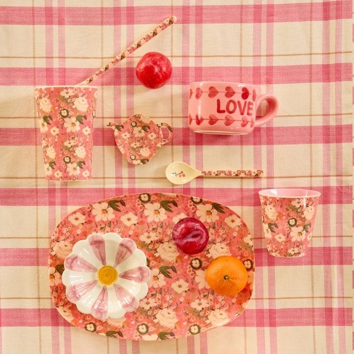 Melamine Cup with Alison Flower Print - Medium - 250 ml